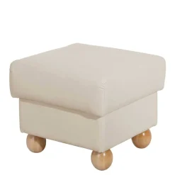Wohnen Barhocker|Hocker*Quadrat Hocker in Beige Kunstlederbezug - Sharay