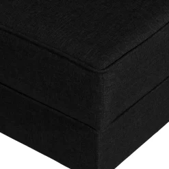 Wohnen Quadrat Polsterhocker in Schwarz Webstoff - Laviella