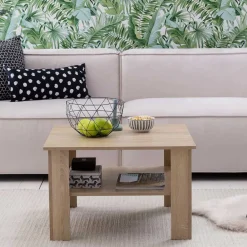 Wohnen Quadrat Sofatisch in Holz Nachbildung - Zero