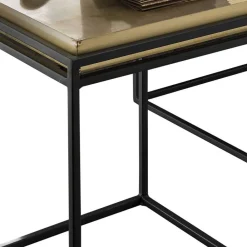 Wohnen Telefontische*Quadratische Beistelltische in Gold - Miaoly (zweiteilig)