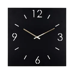Wohnen Wanduhren*Quadratische Wanduhr in Schwarz - Britain