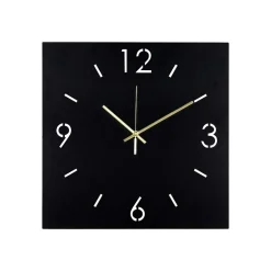 Wohnen Wanduhren*Quadratische Wanduhr in Schwarz - Britain