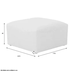 Wohnen Quadratischer Couchhocker in Anthrazit - Telrama