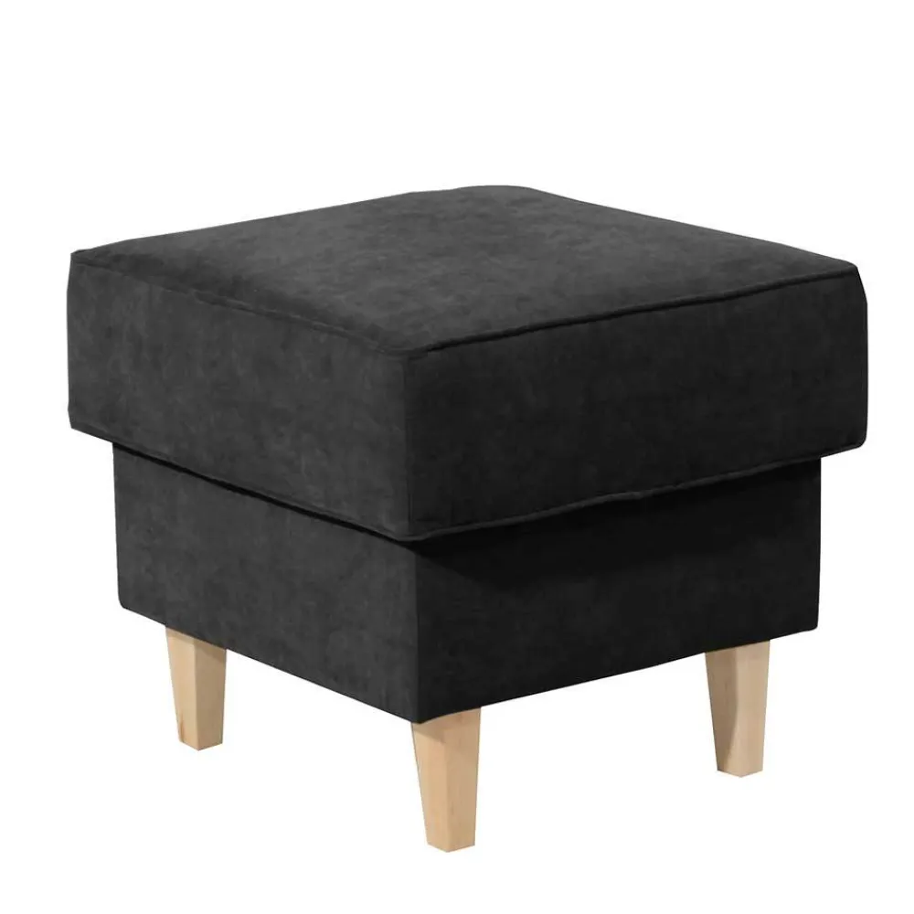 Wohnen Barhocker|Hocker*Quadratischer Couchhocker aus Velours - Lirionica