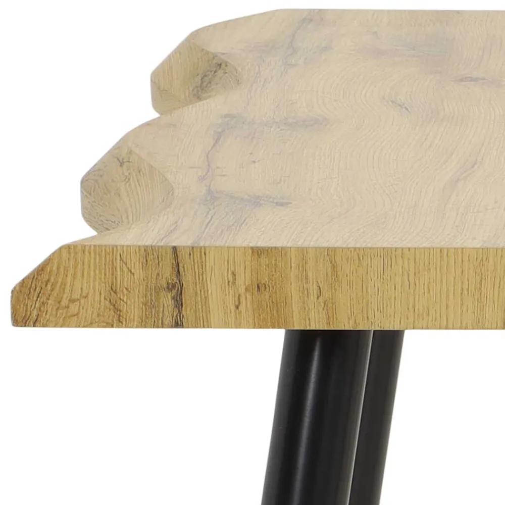 Wohnen Quadratischer Esstisch mit Baumkanten NB - Ashela