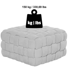 Wohnen Quadratischer Hocker in Flechtoptik - Malivia