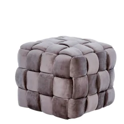 Wohnen Quadratischer Hocker in Flechtoptik - Malivia