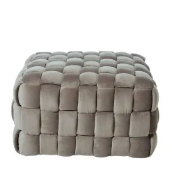 Wohnen Quadratischer Hocker in Flechtoptik - Malivia