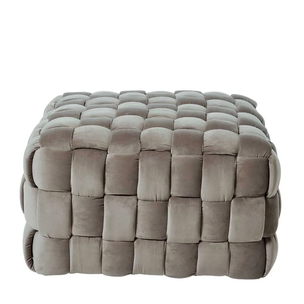 Wohnen Quadratischer Hocker in Flechtoptik - Malivia