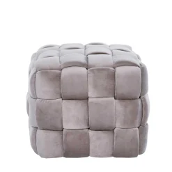 Wohnen Quadratischer Hocker in Flechtoptik - Malivia