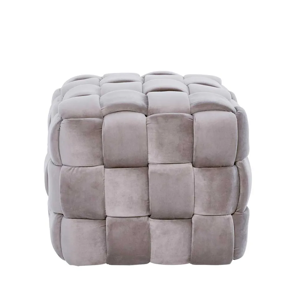 Wohnen Quadratischer Hocker in Flechtoptik - Malivia