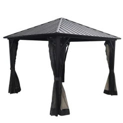 Wohnen Quadratischer Pavillon mit festem Dach - Blances