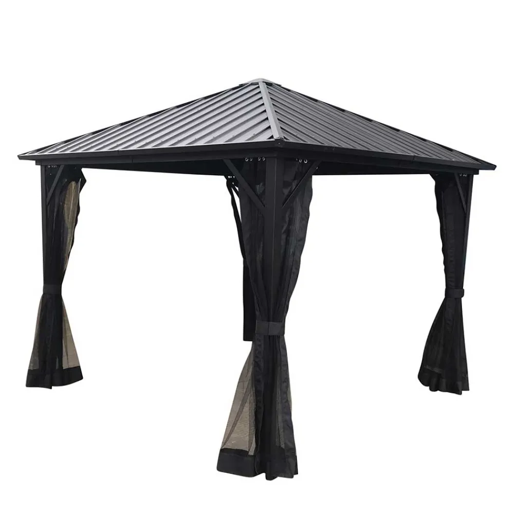 Wohnen Quadratischer Pavillon mit festem Dach - Blances