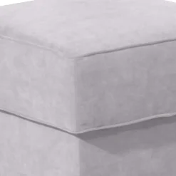 Wohnen Quadratischer Polsterhocker in Silbergrau - Jiletta