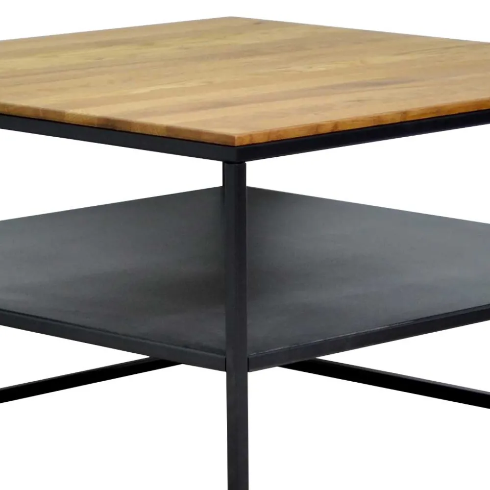 Wohnen Quadratischer Wohnzimmertisch mit Ablage - Urak