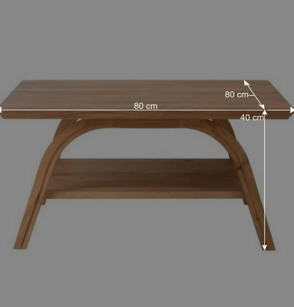 Wohnen Quadratischer Wohnzimmertisch aus Wildeiche - Fredellia