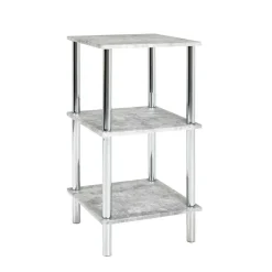 Wohnen Badregale|Wohnzimmer-Regale*Quadratisches Badregal Usavina mit Beton Dekor