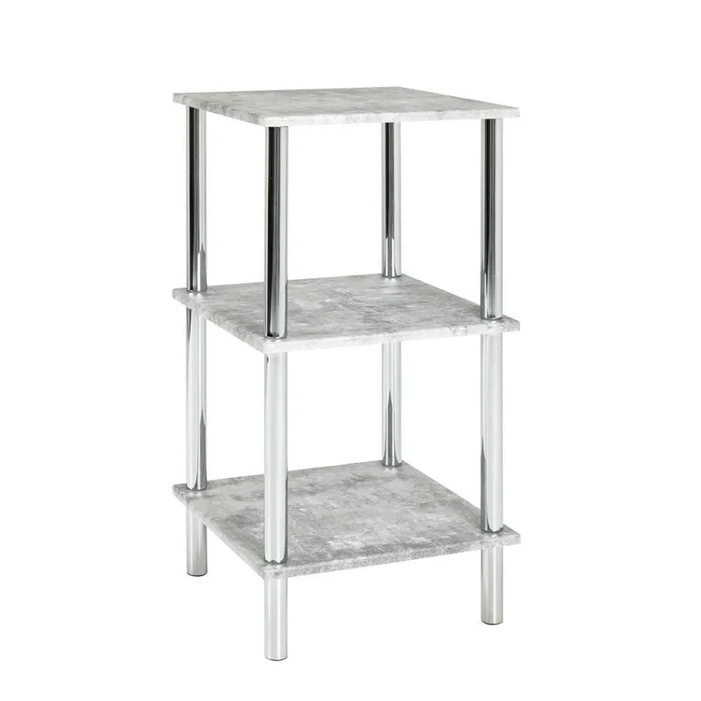 Wohnen Badregale|Wohnzimmer-Regale*Quadratisches Badregal Usavina mit Beton Dekor