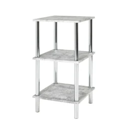 Wohnen Badregale|Wohnzimmer-Regale*Quadratisches Badregal Usavina mit Beton Dekor