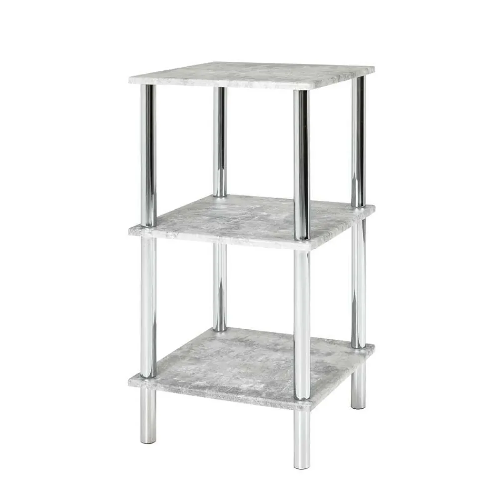 Wohnen Badregale|Wohnzimmer-Regale*Quadratisches Badregal Usavina mit Beton Dekor