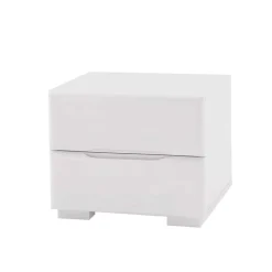 Wohnen Nachttische*Quadratsche Nachtkommode Flacono in Weiß
