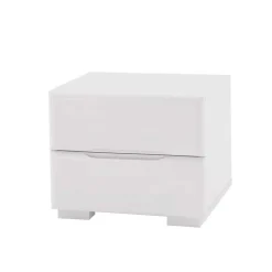 Wohnen Nachttische*Quadratsche Nachtkommode Flacono in Weiß