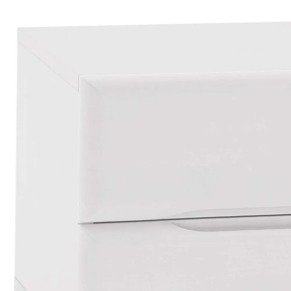 Wohnen Nachttische*Quadratsche Nachtkommode Flacono in Weiß