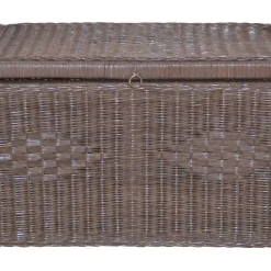 Wohnen Rattan Geflecht Sitztruhe in Braun - Leony