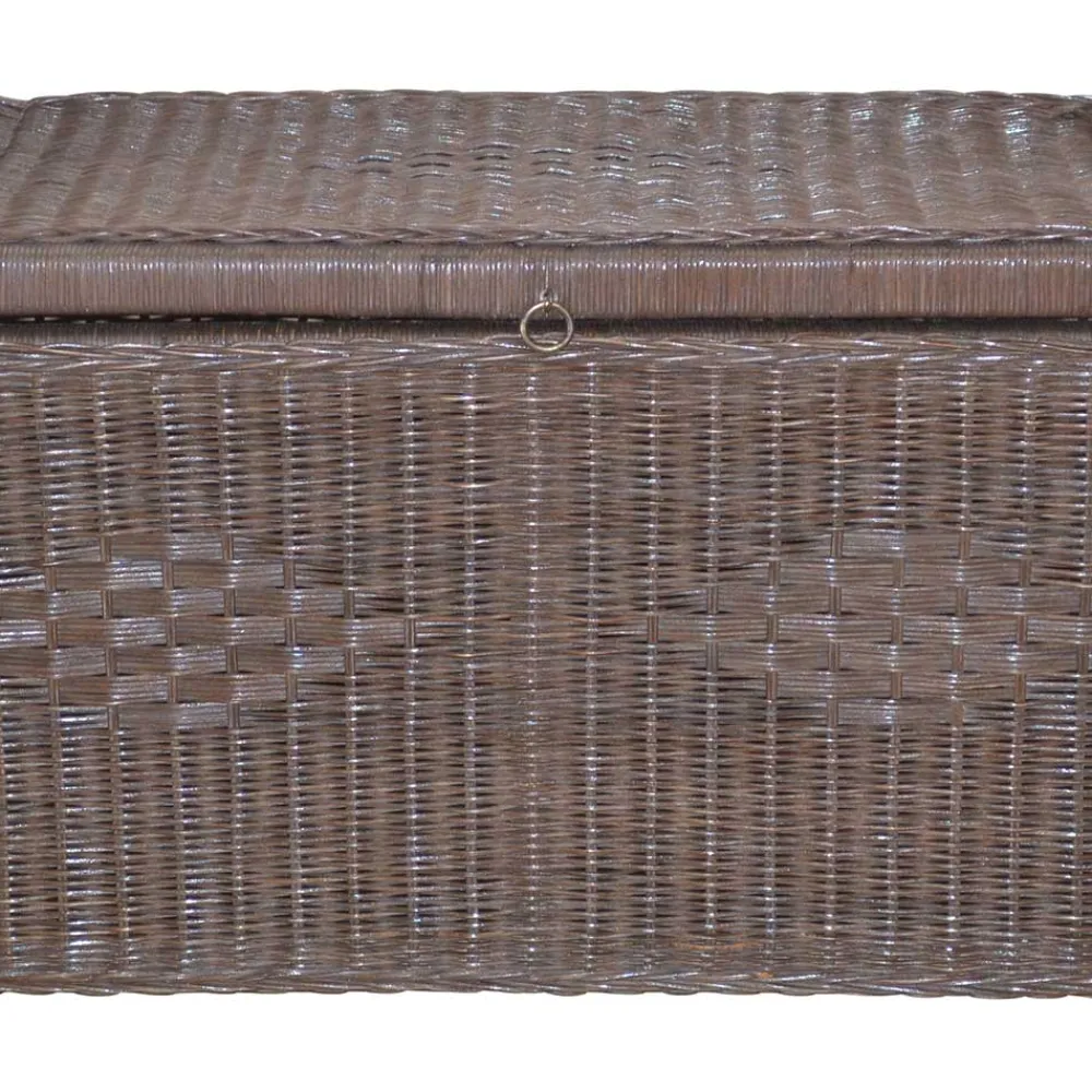 Wohnen Rattan Geflecht Sitztruhe in Braun - Leony