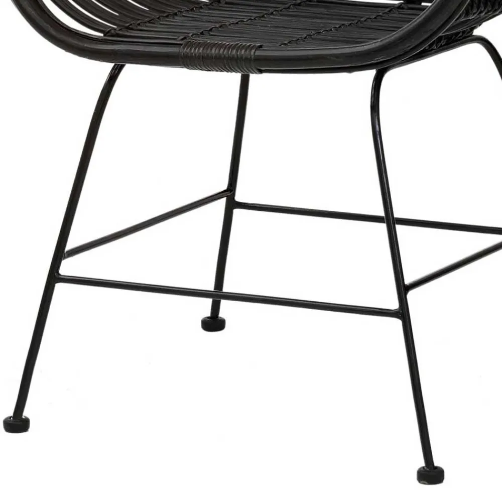 Wohnen Wohnzimmerstühle|Rattanmöbel*Rattan Geflechtstühle mit Armlehnen - Bregenza (2er Set)