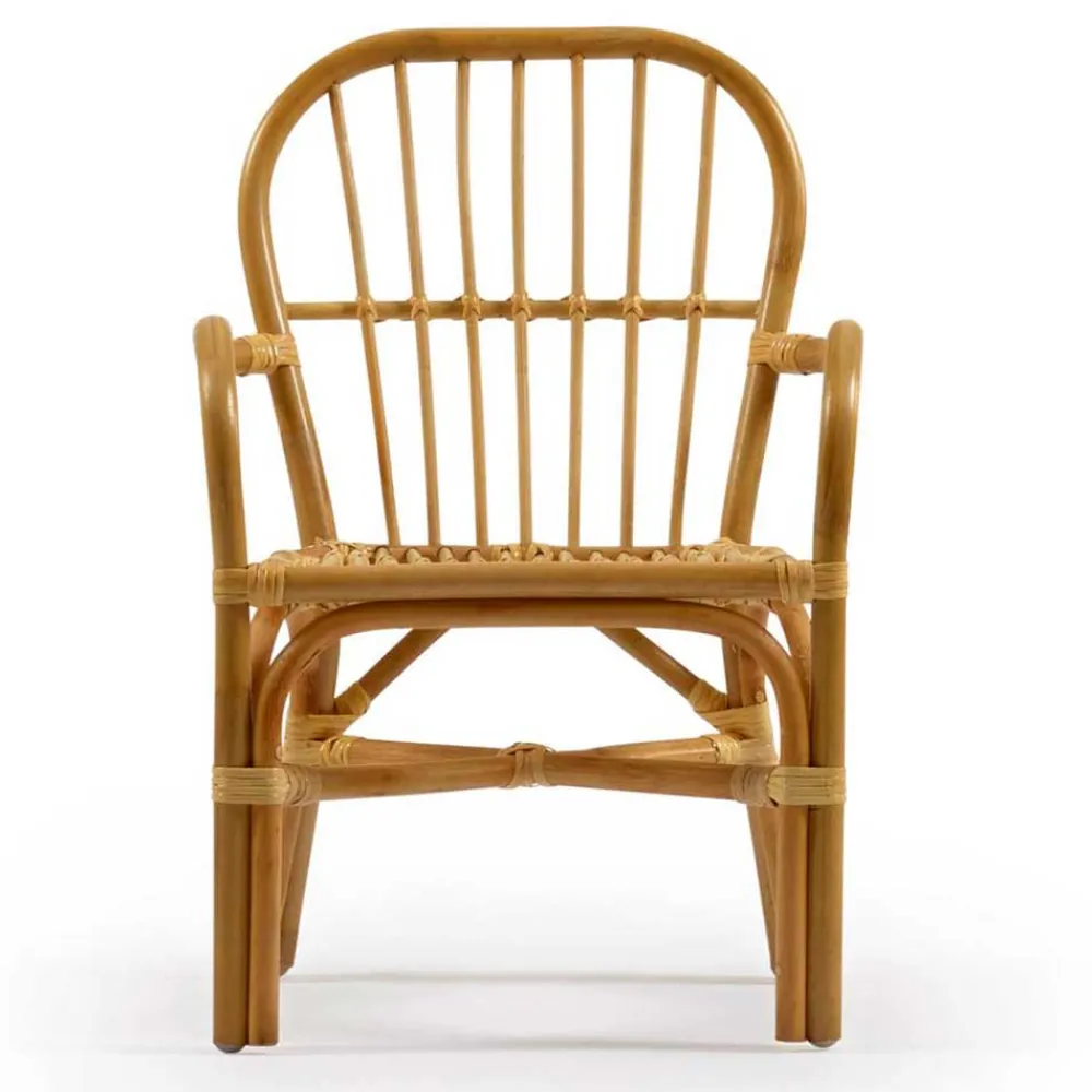 Kinder Wohnen Rattan Kinderstühle mit 35 cm Sitzhöhe - Cigembas (2er Set)