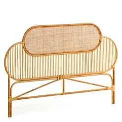 Wohnen Rattanmöbel*Rattan Kopfteil in Natur für Bett - Lucelo