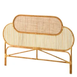Wohnen Rattanmöbel*Rattan Kopfteil in Natur für Bett - Lucelo