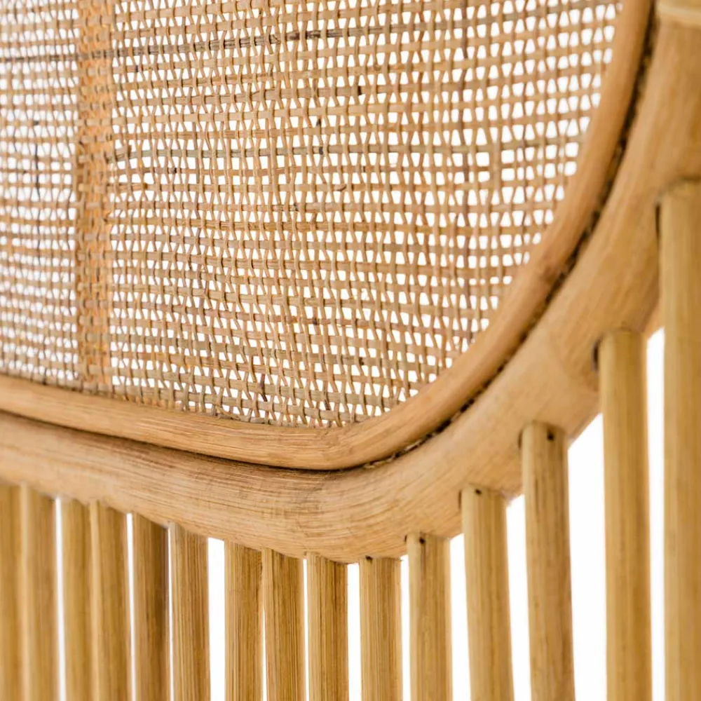 Wohnen Rattanmöbel*Rattan Kopfteil in Natur für Bett - Lucelo