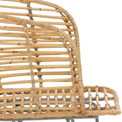 Wohnen Rattanmöbel*Rattan Korbsessel mit Metallgestell - Levitanas (2er Set)