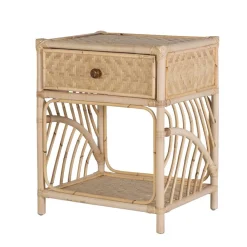 Wohnen Rattan Nachtkommode mit zwei Ablagen - Robin