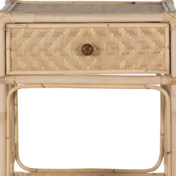 Wohnen Rattan Nachtkommode mit zwei Ablagen - Robin