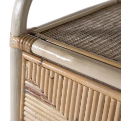 Wohnen Rattan Nachtkonsole mit zwei Ablagen - Robin