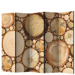 Wohnen Raumteiler mit Fotodruck Baumscheiben - Siska