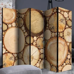 Wohnen Raumteiler mit Fotodruck Baumscheiben - Siska