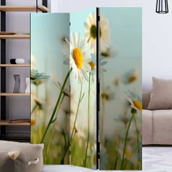 Wohnen Paravents*Raumteiler Paravent mit Foto Gänseblümchen - Lipari