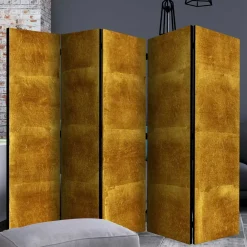 Wohnen Raumtrenner Paravent in Goldfarben bedruckt - Nikolav