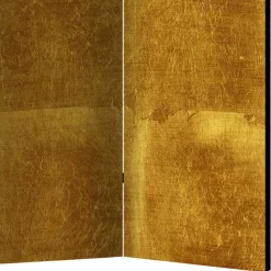 Wohnen Raumtrenner Paravent in Goldfarben bedruckt - Nikolav