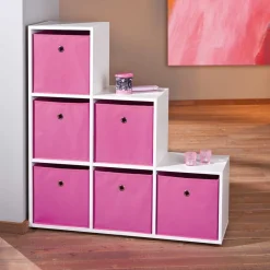 Wohnen Raumtrenner Stufenregal in Weiß - Tamya