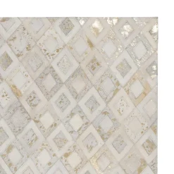 Wohnen Teppiche*Rauten Patchwork Teppich aus echtem Fell - Seven