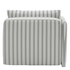Wohnen Schlafsofas*Recamiere in Hellgrau und Weiß gestreift - Estania