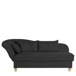 Wohnen Recamiere in Schwarz und Buche - Mikana