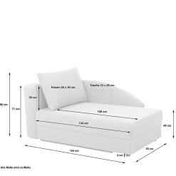 Wohnen Schlafsofas*Recamiere mit Blumen Muster auf weißem Grund - Bairika