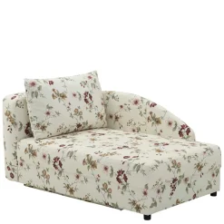 Wohnen Schlafsofas*Recamiere mit Blumen Muster auf weißem Grund - Bairika