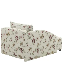 Wohnen Schlafsofas*Recamiere mit Blumen Muster auf weißem Grund - Bairika
